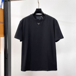PRADA 프라다 650867 메탈 트라이앵글 로고 코튼 반팔 3COLOR
