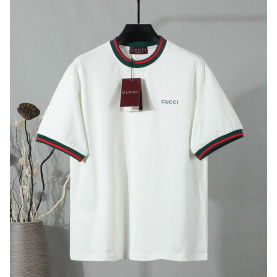 GUCCI 구찌 650901 웹 트리밍 자수 로고 반팔 2COLOR