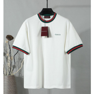 GUCCI 구찌 650901 웹 트리밍 자수 로고 반팔 2COLOR
