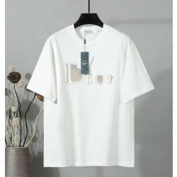 DIOR 디올 650899 핸드 스티치 자수 로고 반팔 2COLOR