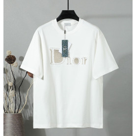 DIOR 디올 650899 핸드 스티치 자수 로고 반팔 2COLOR