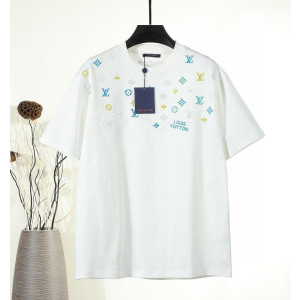 LOUIS VUITTON 루이비통 650900 멀티 컬러 모노그램 자수 로고 반팔 2COLOR