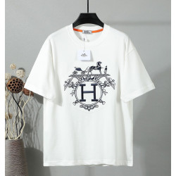 HERMES 에르메스 650891 엑스리브리스 자수 반팔 2COLOR