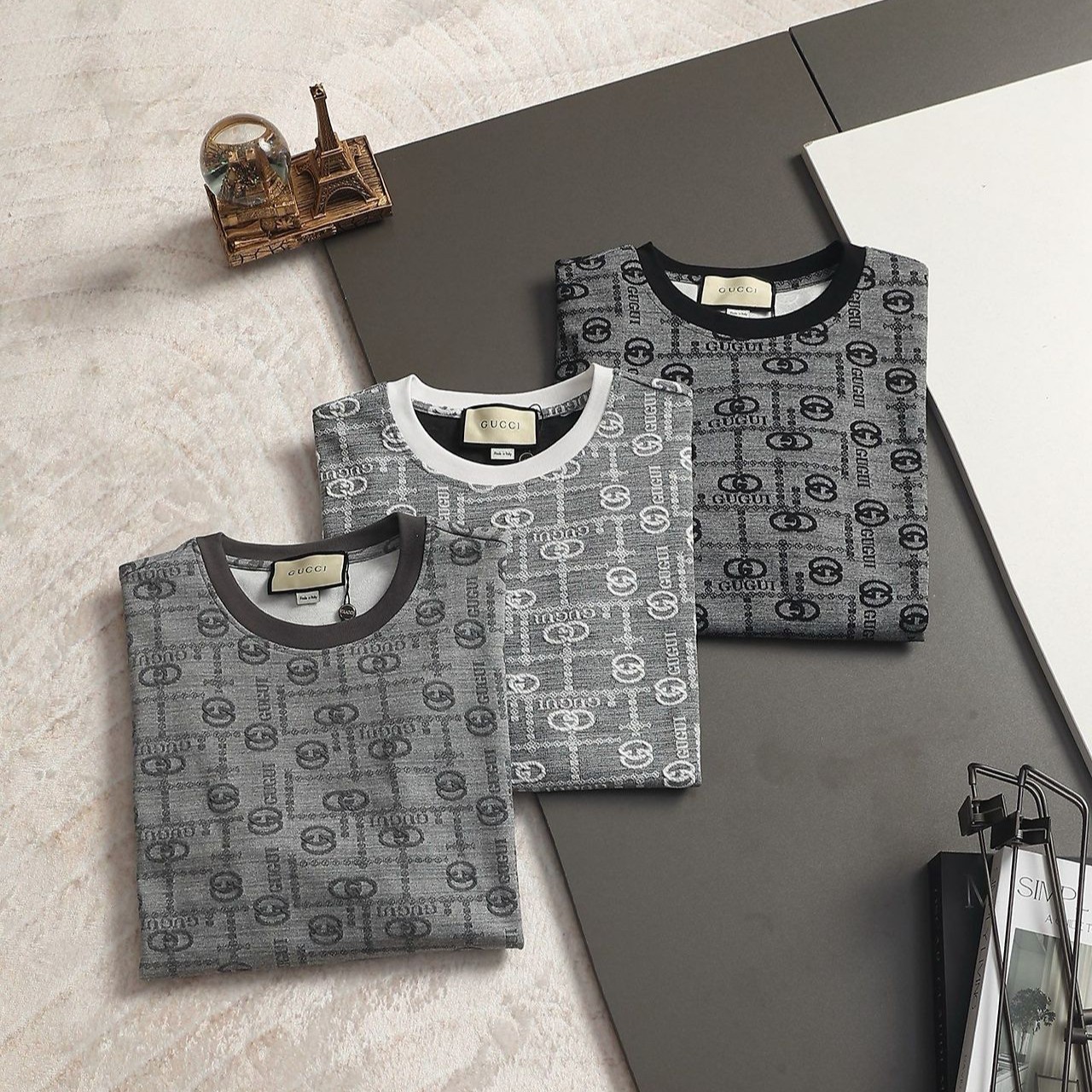 GUCCI 구찌 650930 인터로킹 G 로고 자카드 테리 반팔 3COLOR