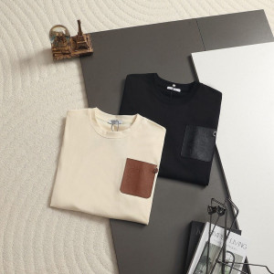 LOEWE 로에베 650954 레더 아나그램 패치 반팔