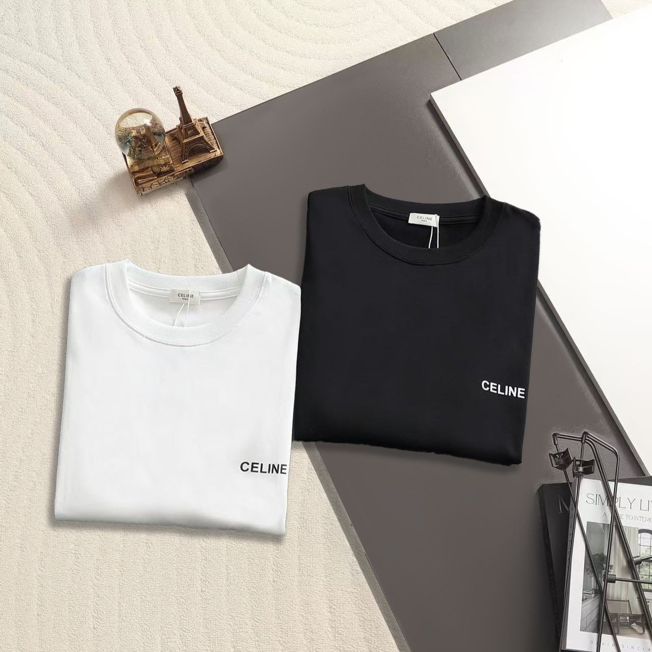 CELINE 셀린느 650944 미니 로고 반팔