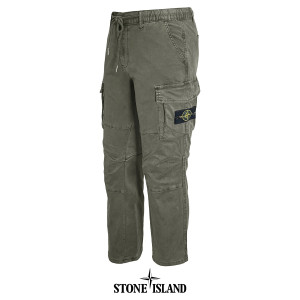 STONE ISLAND 스톤아일랜드 가먼트 다이 절개 스트레치 코튼 카고 팬츠 3COLOR