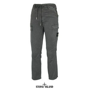 STONE ISLAND 스톤아일랜드 가먼트 다이 절개 카고 포켓 스트레치 코튼 밴딩 팬츠 2COLOR