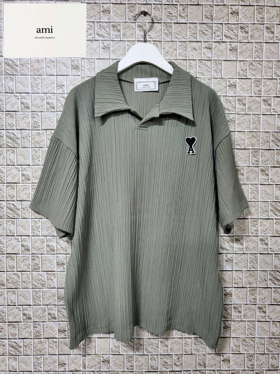 AMI 아미 플리츠 헨리 카라T 2COLOR