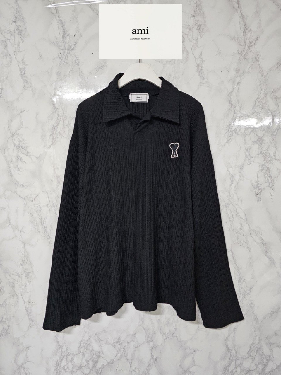 AMI 아미 플리츠 카라 T 3COLOR