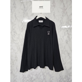 AMI 아미 플리츠 카라 T 3COLOR