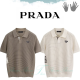 PRADA 프라다  메쉬 카라 반팔 니트