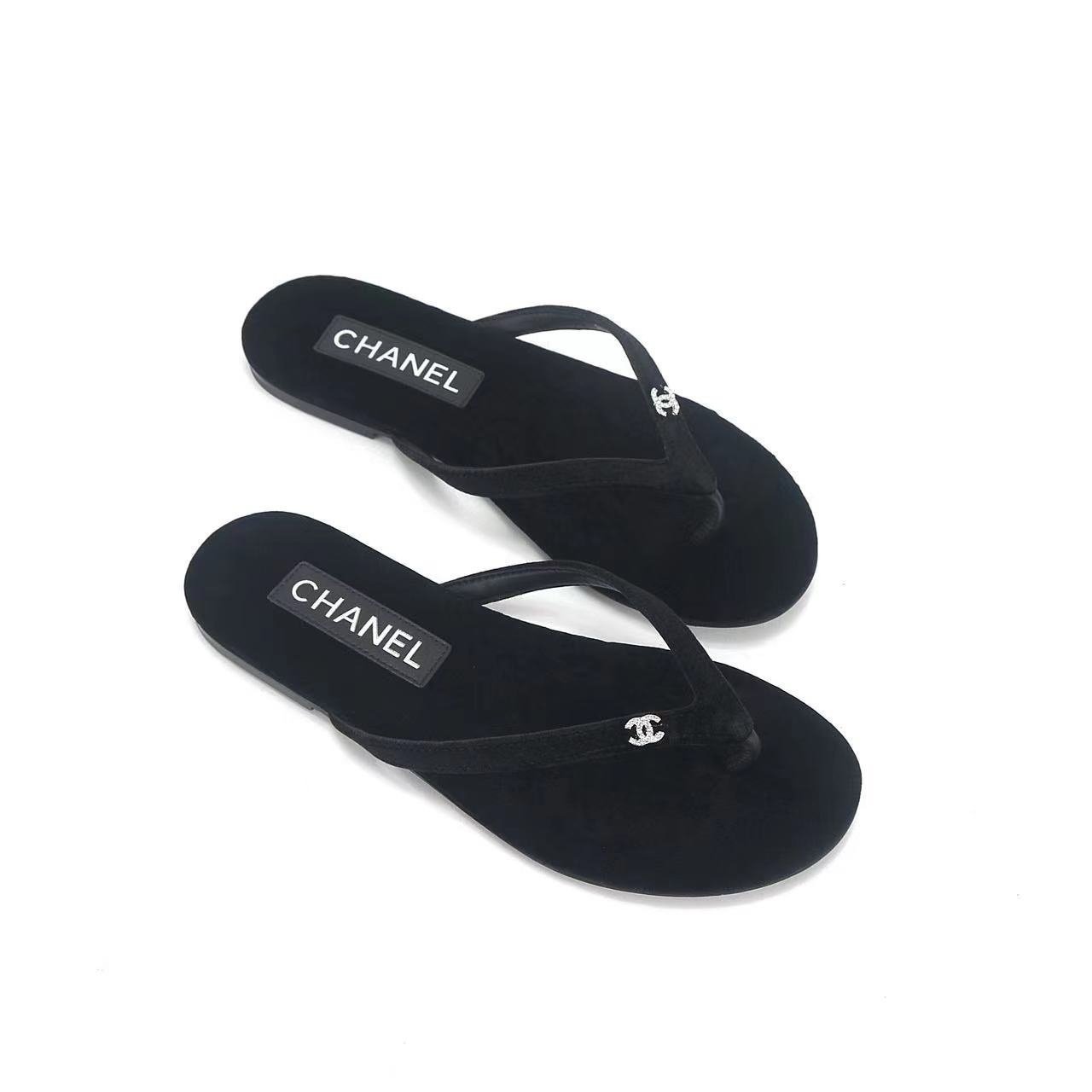 CHANEL 샤넬 플립플랍 벨벳 쪼리