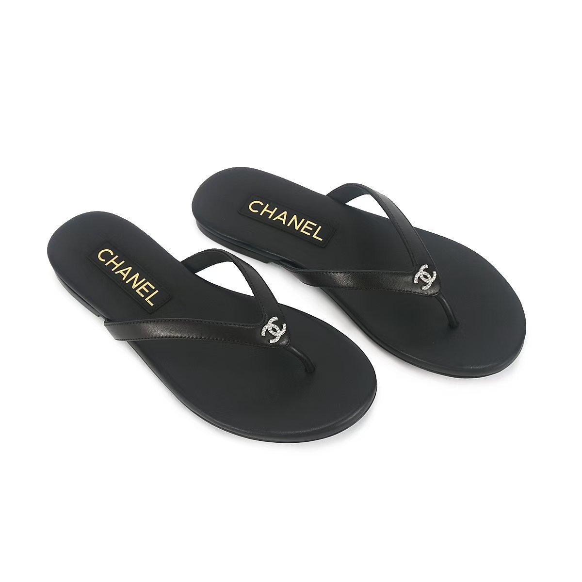CHANEL 샤넬 플립플랍 가죽 쪼리