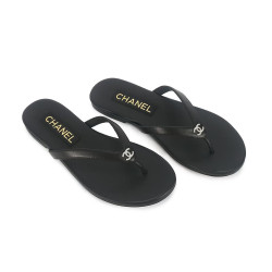 CHANEL 샤넬 플립플랍 가죽 쪼리