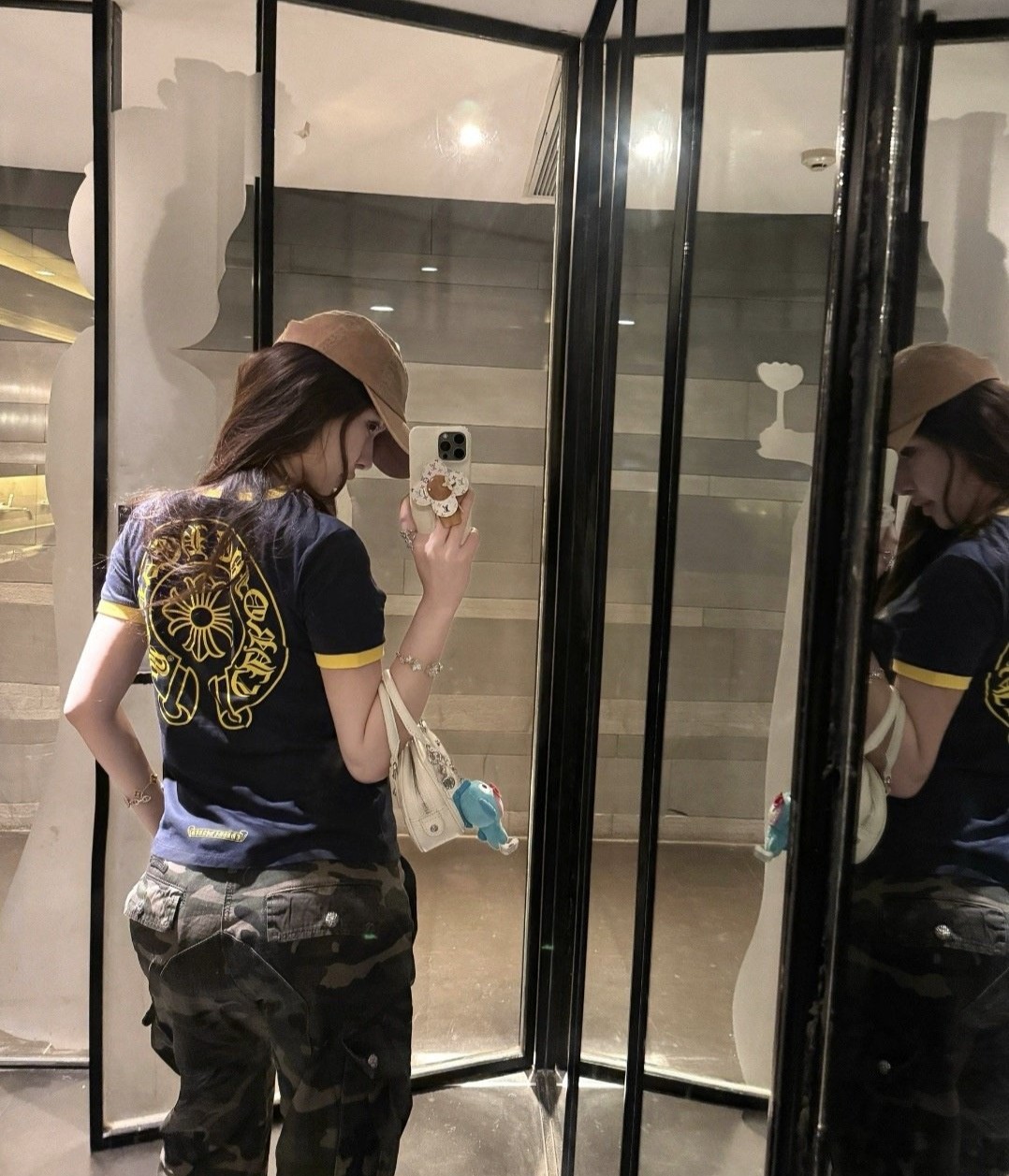 CHROME HEARTS 크롬하츠 배색 링거 반팔티