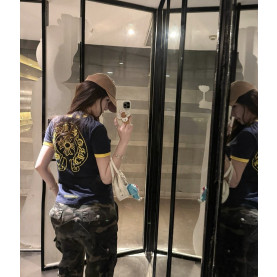 CHROME HEARTS 크롬하츠 배색 링거 반팔티