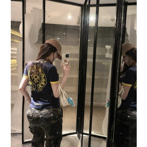 CHROME HEARTS 크롬하츠 배색 링거 반팔티