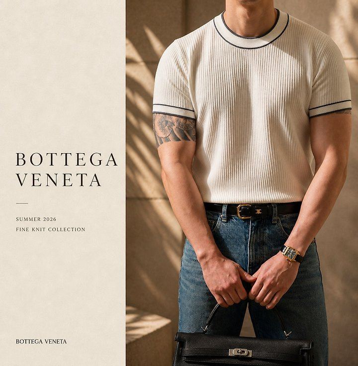 BOTTEGA VENETA 보테가베네타 링거 니트반팔 4COLOR