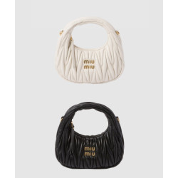 44위 MIUMIU 미우미우 완더 마테라쎄 나파 가죽 호보 미니백 5BP078 4COLOR