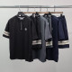 STONE ISLAND 스톤아일랜드 서클자수 라인 반팔 세트