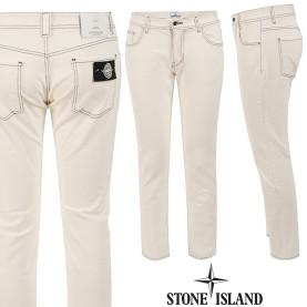 STONE ISLAND 스톤아일랜드 화이트 와펜 화이트 슬림진