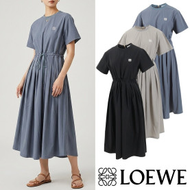 LOEWE 로에베 아나그램자수 웨이스트 셔링 원피스