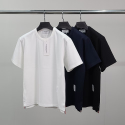 THOM BROWNE 톰브라운 빽삼선 라운드 반팔티