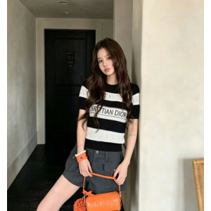 DIOR 디올 33025 블록 스트라이프 로고 니트 반팔 3COLOR
