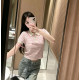 MIUMIU 미우미우 33021 스트라이프 지퍼 폴로 니트 반팔 2COLOR