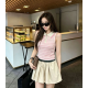 MIUMIU 미우미우 33022 스트라이프 지퍼 폴로 니트 베스트 2COLOR
