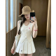 CHANEL 샤넬 33010 플라워 V넥 크롭 니트 베스트