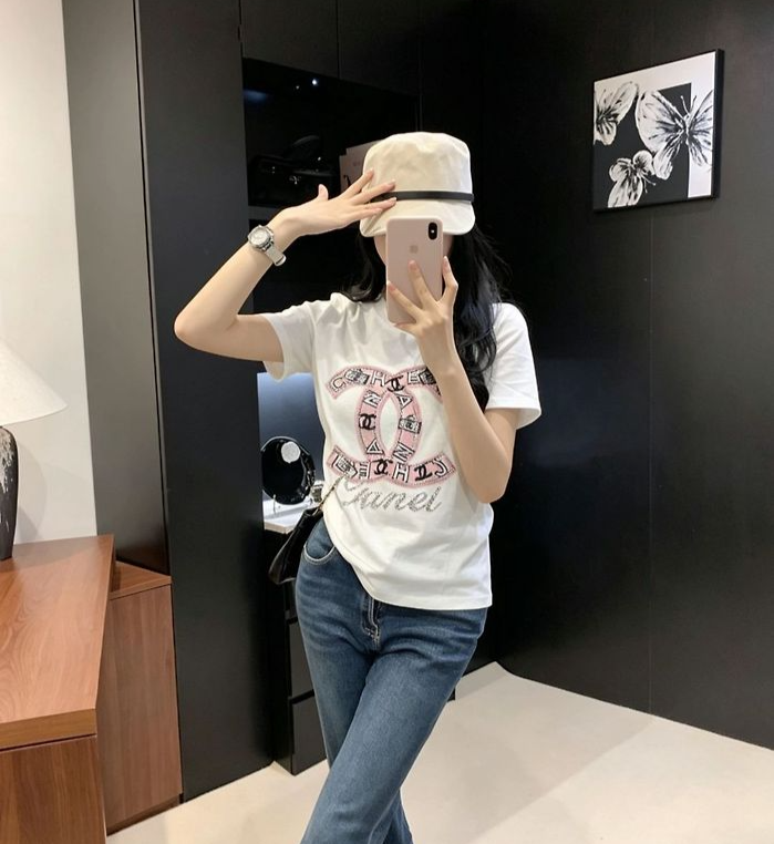 CHANEL 샤넬 33046 알파벳 CC 로고 반팔 6COLOR