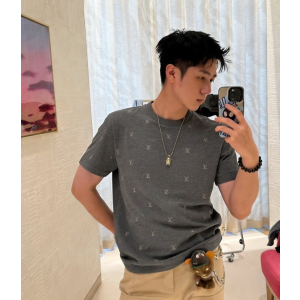 LOUIS VUITTON 루이비통 블라종 엠브로이더드 쇼트 슬리브드 크루넥