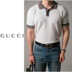GUCCI 구찌 라운드 배색 카라 반팔 2COLOR