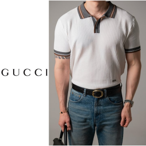 GUCCI 구찌 라운드 배색 카라 반팔 2COLOR
