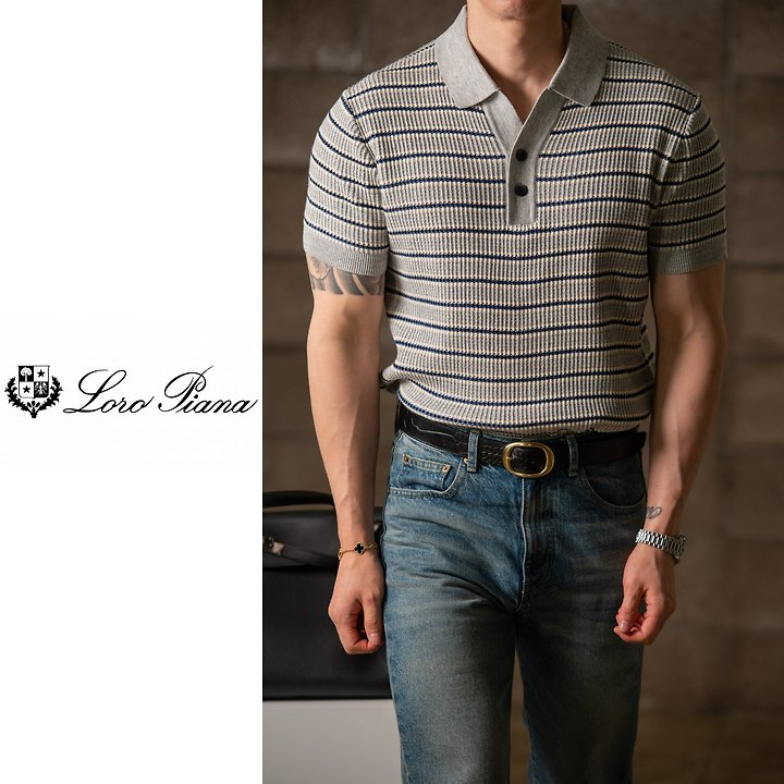 LOROPIANA 로로피아나 바넬라 니트반팔 2COLOR