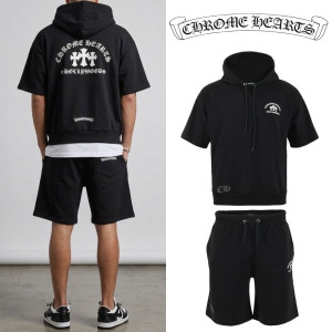 CHROME HEARTS 크롬하츠 할리우드 프린팅 오버핏 후드 셋업