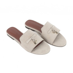 LOROPIANA 로로피아나 썸머 참 스웨이드 샌들