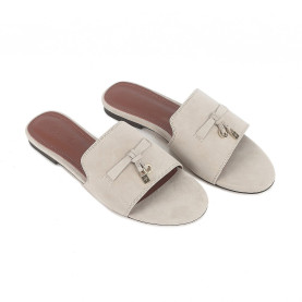 LOROPIANA 로로피아나 썸머 참 스웨이드 샌들
