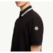 MONCLER 몽클레어 트리밍 코튼 피케 폴로 셔츠