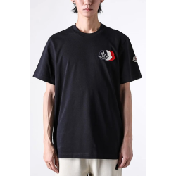 MONCLER 몽클레어 자수 트라이컬러 로고 코튼 티셔츠 2COLOR