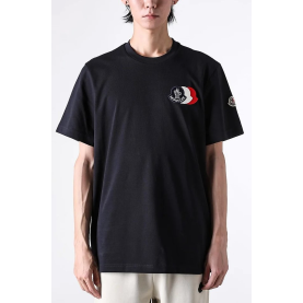 MONCLER 몽클레어 자수 트라이컬러 로고 코튼 티셔츠 2COLOR