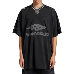 BALENCIAGA 발렌시아가 3B 풋볼 오버사이즈 V넥 티셔츠