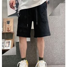 CHROME HEARTS 크롬하츠 홀스슈 크로스 패치 스웻 하프팬츠