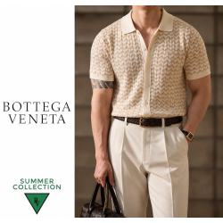 BOTTEGA VENETA 보테가베네타 직조패턴 반팔 가디건 3COLOR
