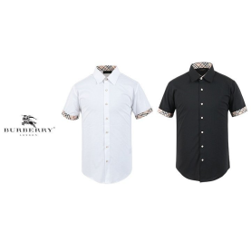 BURBERRY 버버리 카라체크 반팔 셔츠
