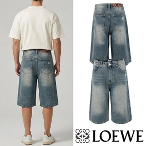 LOEWE 로에베 아나그램 자수 7부 버뮤다 팬츠 2COLOR