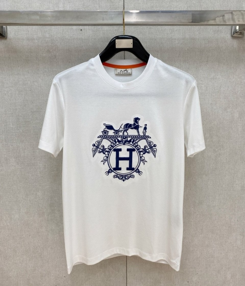 HERMES 에르메스 모던 홀스 엠브로이더드 반팔 3COLOR
