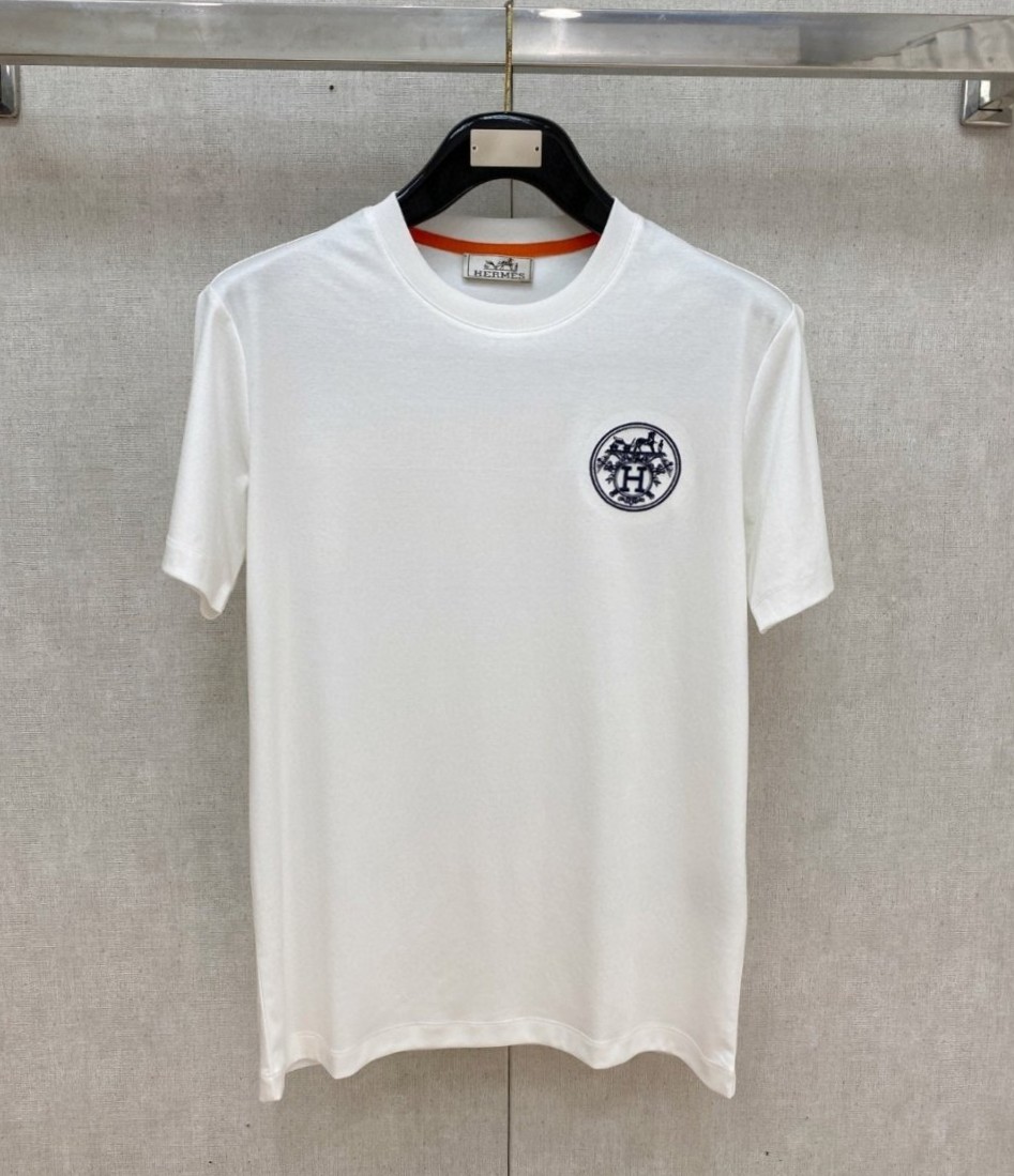 HERMES 에르메스 바스 자수 반팔 2COLOR